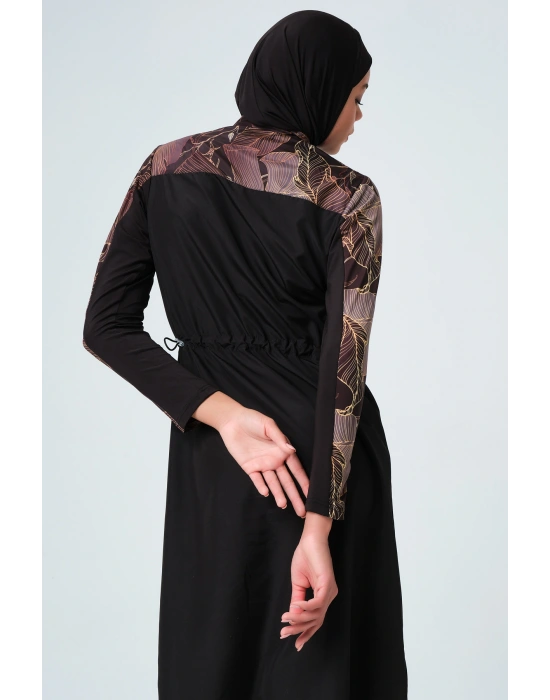 Yakut Tam Kapalı Tesettür Mayo 23512-23 Siyah