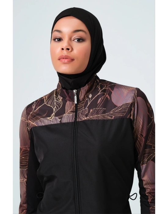 Yakut Tam Kapalı Tesettür Mayo 23512-23 Siyah