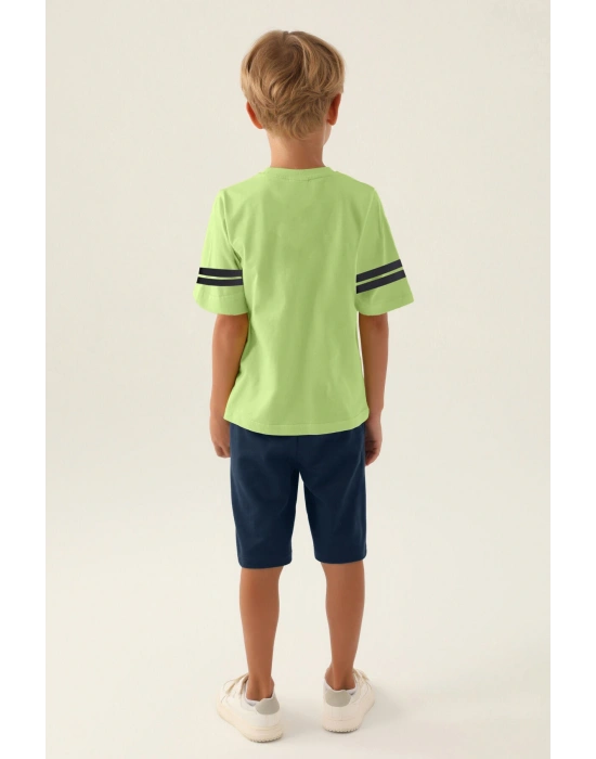 U.S. Polo Assn Lisanslı Sim Lime Erkek Çocuk Bermuda Takım