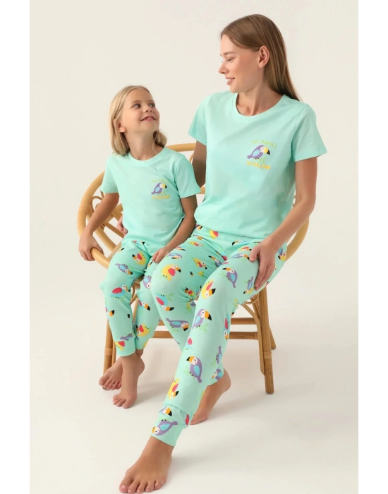 Callım Mor Kadın Kısa Kol Pijama Takımı