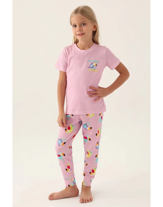 Callım Mor Kadın Kısa Kol Pijama Takımı