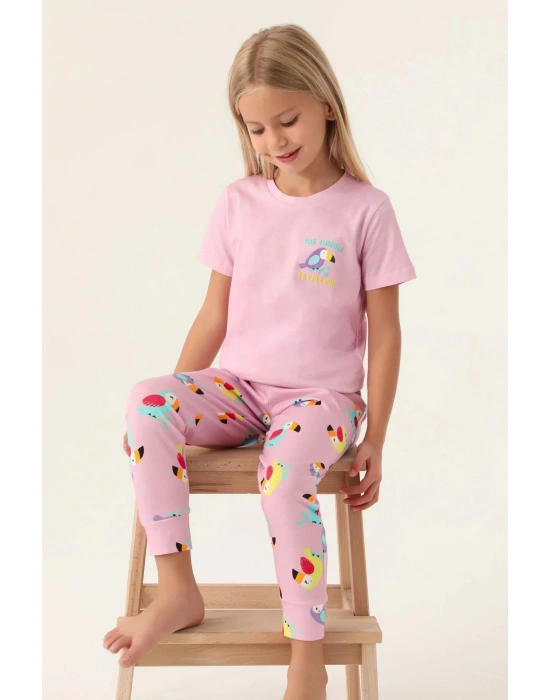 Callım Mor Kadın Kısa Kol Pijama Takımı