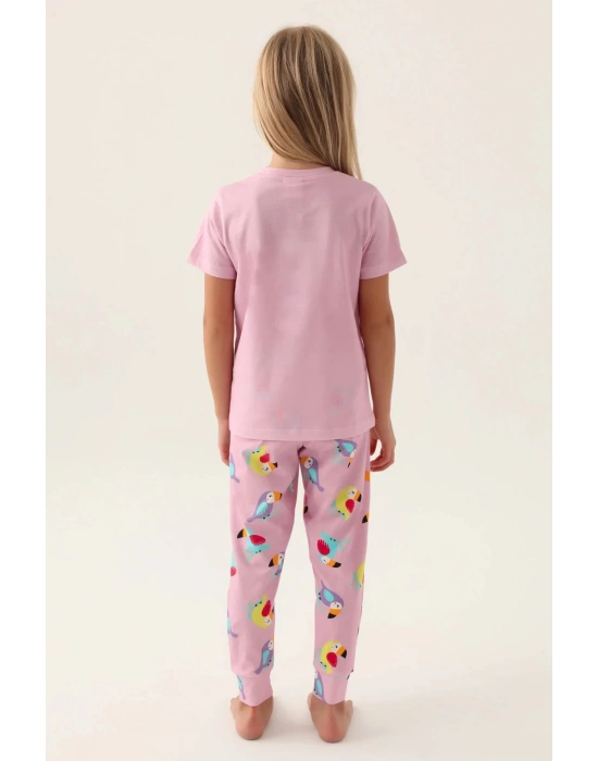 Callım Mor Kadın Kısa Kol Pijama Takımı