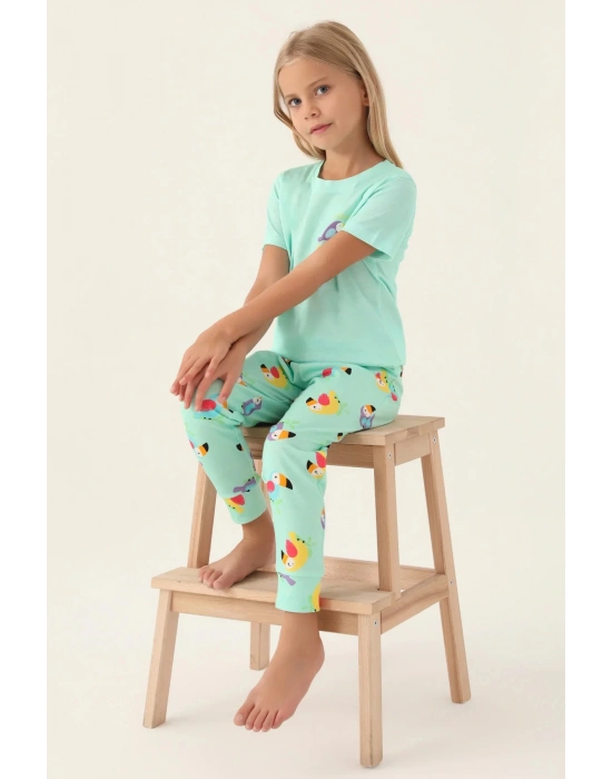 Callım Mor Kadın Kısa Kol Pijama Takımı