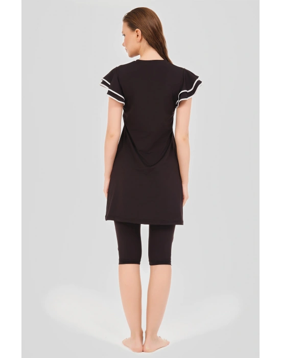 Valon Kol Yarı Kapalı Mayo