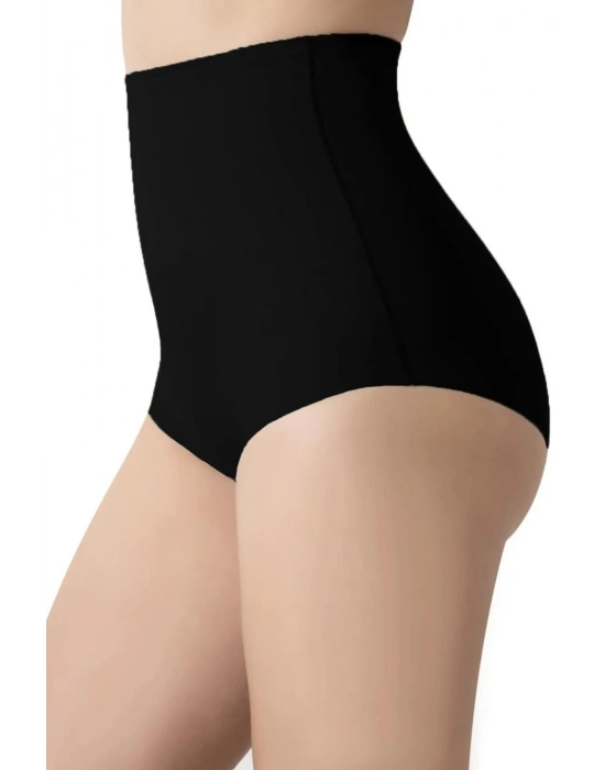 Kadın Siyah Lazer Kesim Yüksek Bel Slip Korse