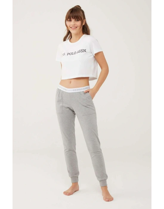 Kadın Gri Melanj Pijama Altı 16602