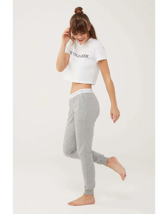 Kadın Gri Melanj Pijama Altı 16602