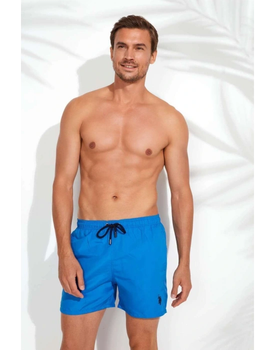 Erkek Saks Mavi Orta Boy Deniz Şortu 21000