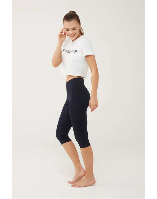 U.s Polo Assn. 16608 Kadın Kısa Spor Tayt-lacivert