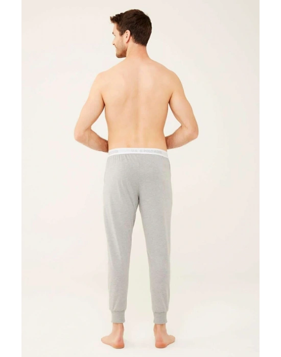 U.S. Polo Assn. Erkek Gri Melanj Ince Pamuklu Pijama Altı 18470