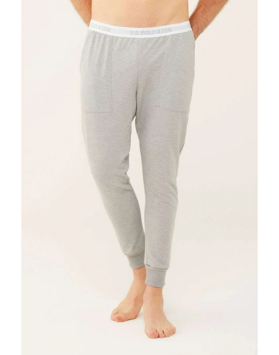 U.S. Polo Assn. Erkek Gri Melanj Iki Iplik Pijama Altı 18472