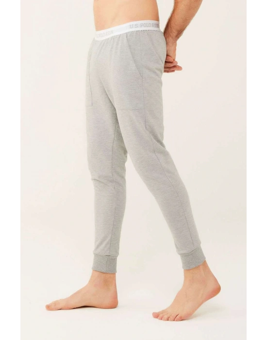 U.S. Polo Assn. Erkek Gri Melanj Iki Iplik Pijama Altı 18472