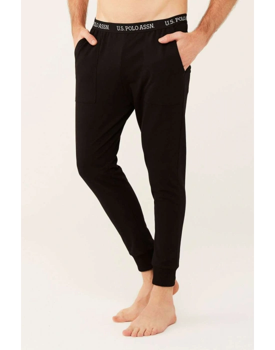 U.S. Polo Assn. Erkek Siyah Iki Iplik Pijama Altı 18472