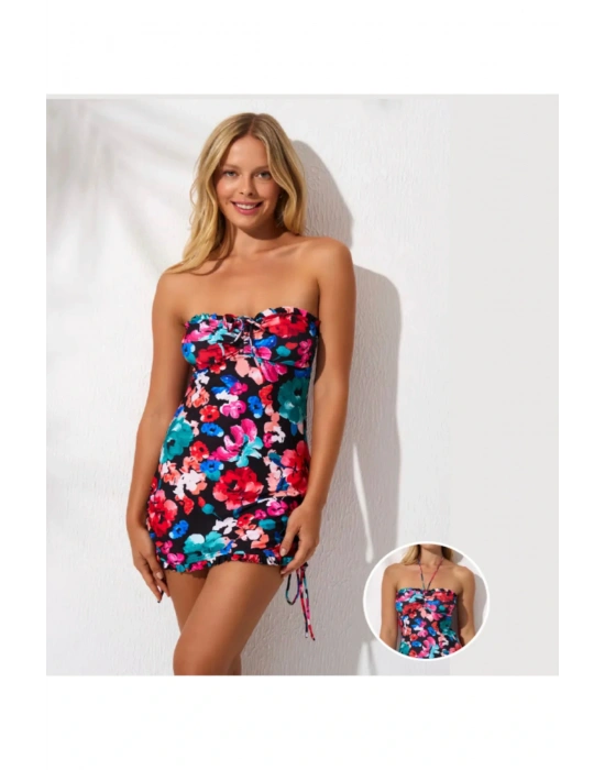 Soft Straplez Elbise Mayo