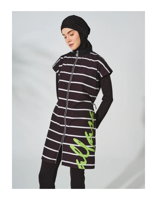 Dümen Çizgili Tesettür Mayo