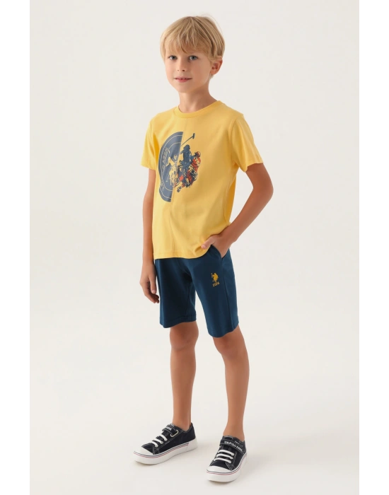 Us1747 Erkek Çocuk Ellipse Detailed Lisanslı T-shirt Şort Takım