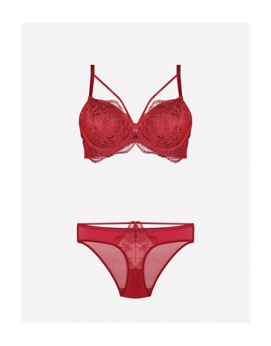 Destekli Danteli Büstiyer Takım Set 4485