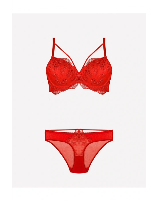 Destekli Danteli Büstiyer Takım Set 4485