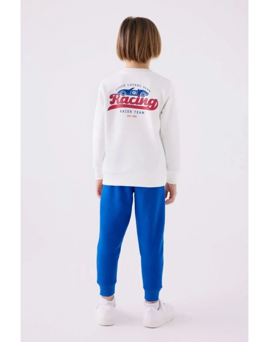 Erkek Çocuk Krem Eşofman Takımı Pamuklu