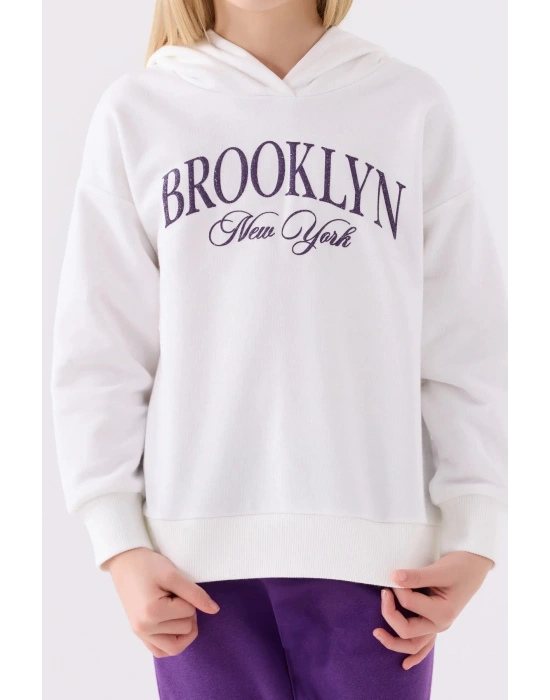 Kız Çocuk Beyaz Eşofman Takımı