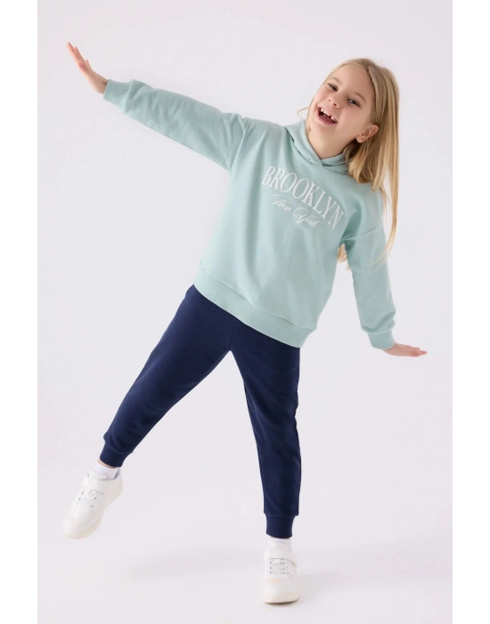 Kız Çocuk Beyaz Eşofman Takımı