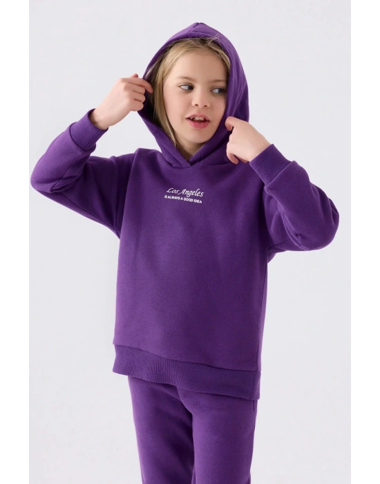 KIZ ÇOCUK EŞOFMAN TAKIM - MOR