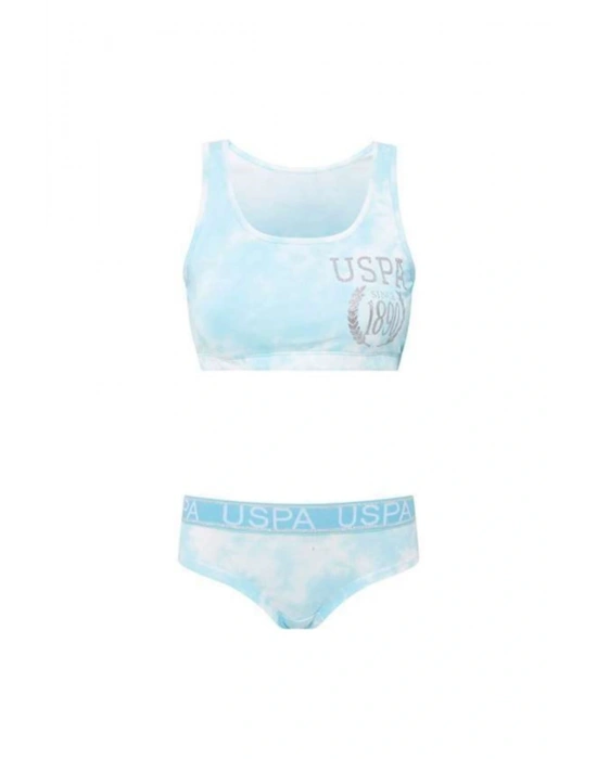 Kadın Lisanslı Mavi Büstiyer Şort Takım