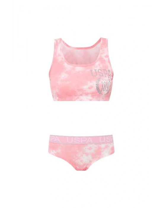 U.s Polo Assn. 66268 Kadın Büstiyer Şort Takım-pembe
