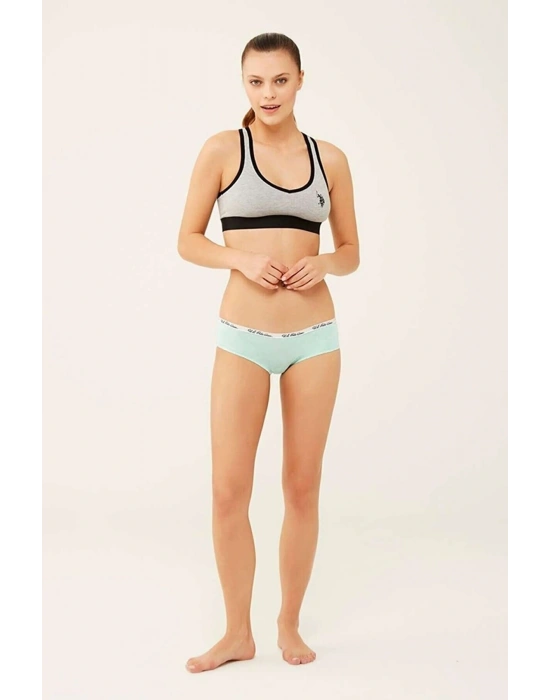 Kadın Pamuklu Likralı 3lü Çok Renkli Pembe - Sarı - Mint Şort Külot