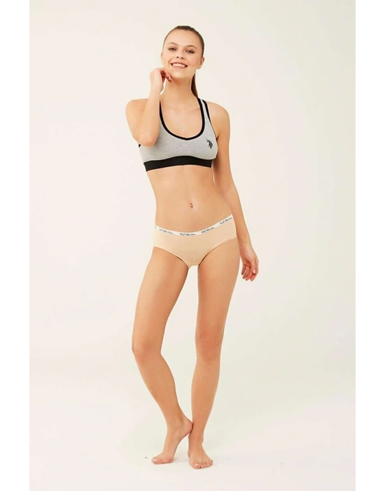 3lü Paket, (siyah & Beyaz & Ten) Pamuklu & Likralı, Yüksek Bel, Kadın Şort Külot