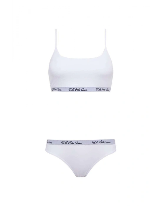 Kadın Beyaz Büstiyer Slip Takım 68000