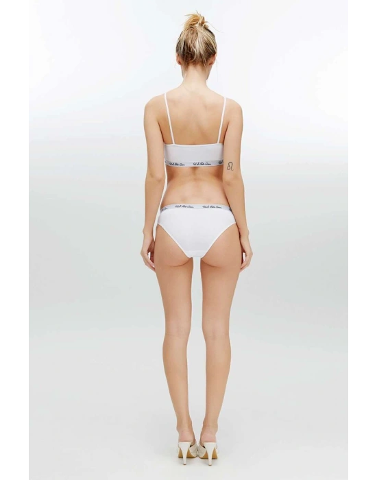 Kadın Beyaz Büstiyer Slip Takım 68000