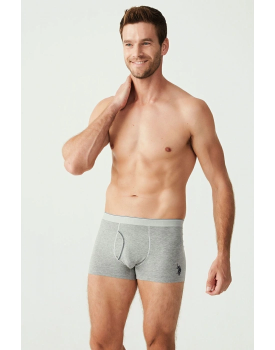 U.s Polo Assn. 80093 Erkek 2 Li Boxer-beyaz&grimelanj