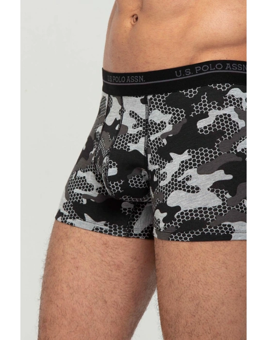 U.S. Polo Assn. Erkek Antrasit Melanj - Baskılı 2 Li Boxer