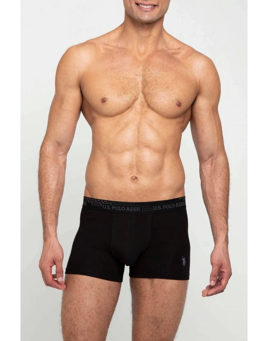 Erkek Antrasit Melanj - Siyah 2 Li Boxer