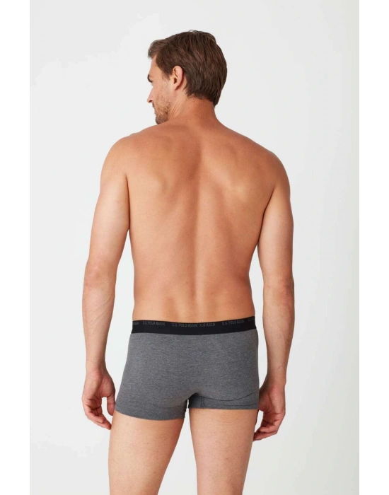 Erkek Antrasit Melanj - Siyah 2 Li Boxer