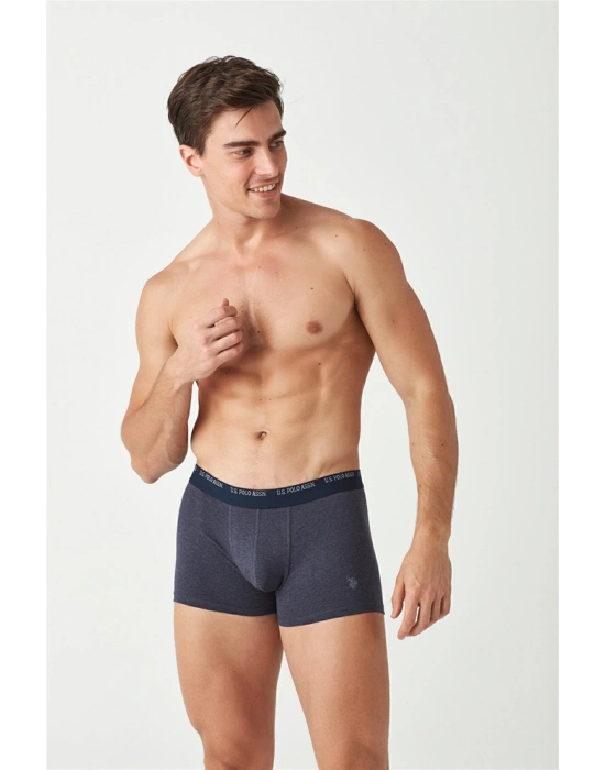U.S. Polo Assn. Erkek Lacivert Melanj - Gri Melanj 2 Li Boxer
