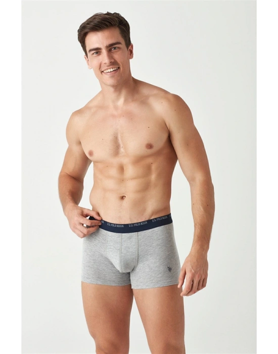 U.S. Polo Assn. Erkek Lacivert Melanj - Gri Melanj 2 Li Boxer
