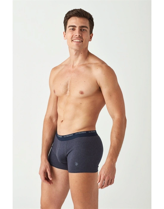 U.S. Polo Assn. Erkek Lacivert Melanj - Gri Melanj 2 Li Boxer
