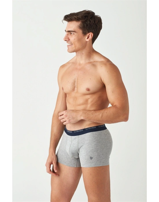 U.S. Polo Assn. Erkek Lacivert Melanj - Gri Melanj 2 Li Boxer