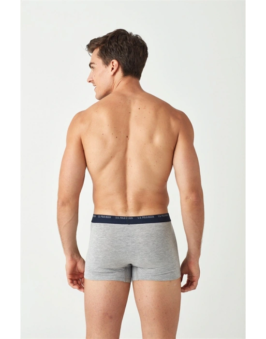 U.S. Polo Assn. Erkek Lacivert Melanj - Gri Melanj 2 Li Boxer