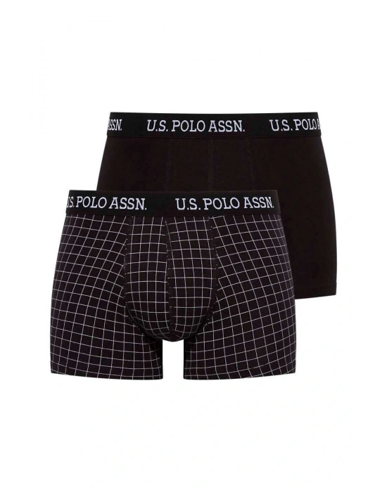 Erkek Siyah - Siyah Baskılı 2 Li Boxer 82006