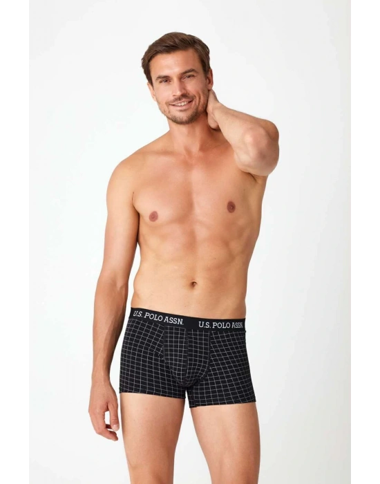 Erkek Siyah - Siyah Baskılı 2 Li Boxer 82006