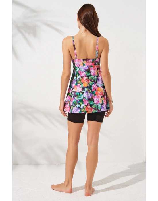 Şortlu V Yaka Tankini