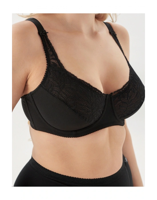 Juno Büyük Beden Balenli Cotton Sütyen