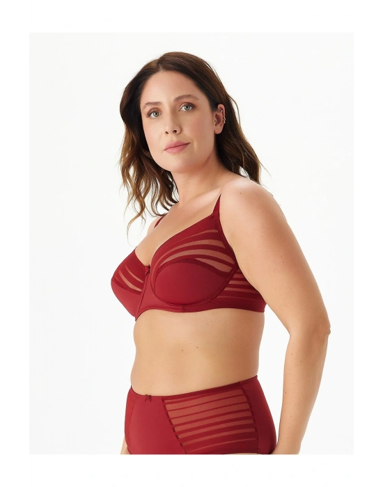 Aster Balenli Toparlayıcı Çizgili Sütyen