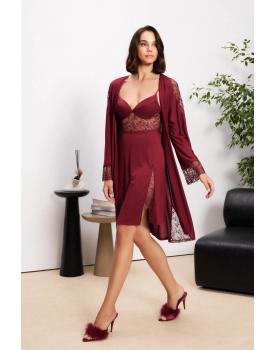 Penye Altılı Gelin Çeyiz Seti - 5000 Bordo