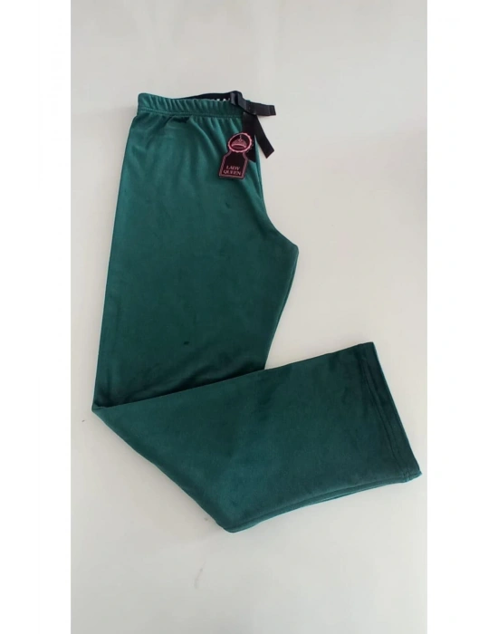 Kadın Kadife Boru Paça Rahat Kesim Pijama Alt