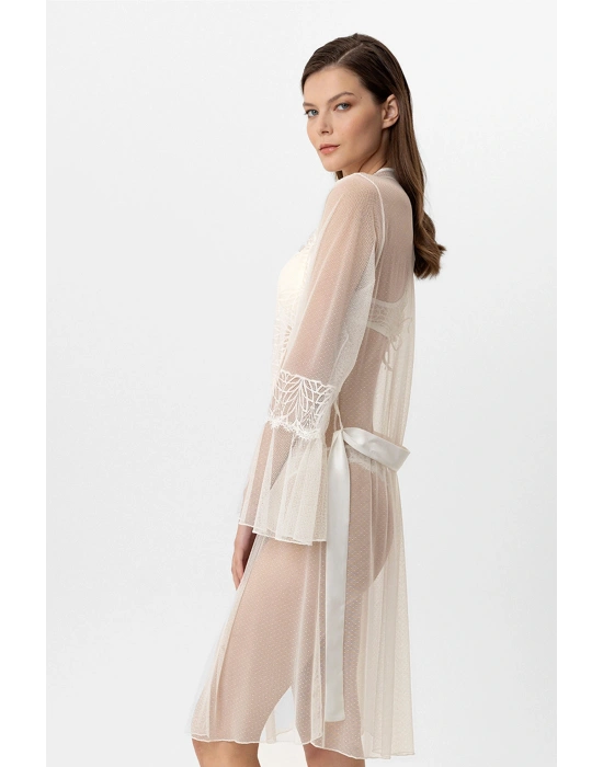 4887 Milan Push Up Dantelli Sütyen Takımı Sabahlık Set